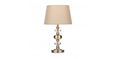 Edith Touch Table Lamp Antique Brass complete with Shade