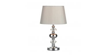 Edith Touch Table Lamp Polished Chrome with Shade