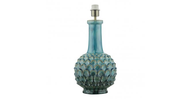 Där Lighting Edlyn Table Lamp Blue Reactive Glaze Base Only