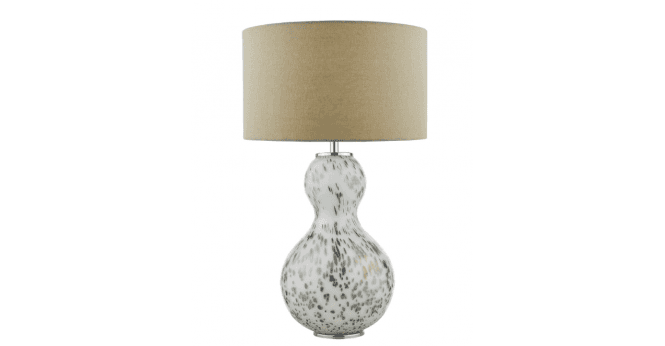 Där Lighting Edmond Grey Faux Silk Drum Shade 35cm