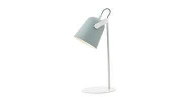 Effie Table Lamp Soft Matt Grey and White