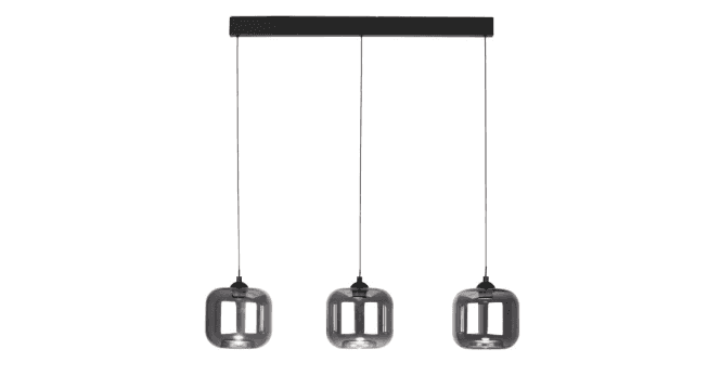Där Lighting Eileen 3 Light Bar Pendant Matt Black LED