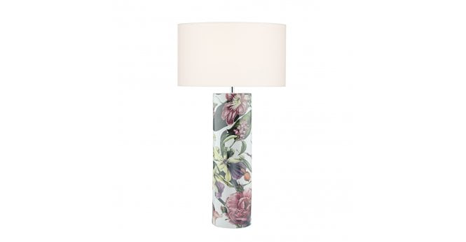 Där Lighting Elana Table Lamp Tropical Print Ceramic