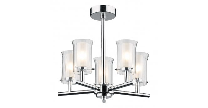 Där Lighting Elba Bathroom 5 Light Semi Flush Polished Chrome IP44