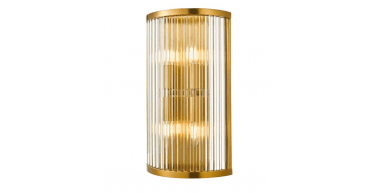Eleanor 4 Light Wall Light Natural Brass Glass