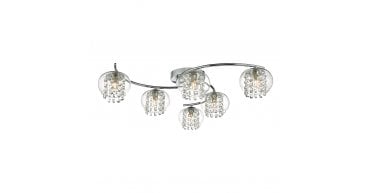 Elma 6lt Semi Flush Polished Chrome & Crystal