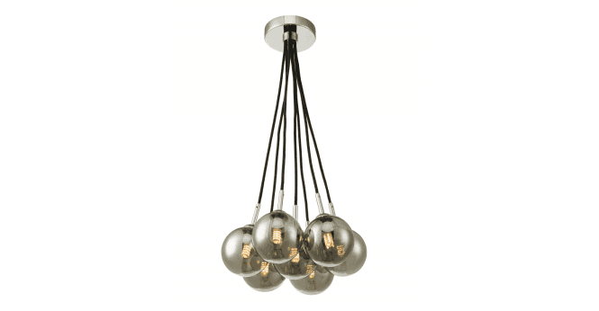 Där Lighting Elpis 7 Light Cluster Pendant Polished Chrome Frame Only