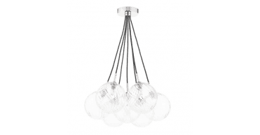 Elpis 7 Light Cluster Pendant Polished Chrome With Closed Glass