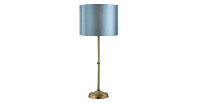 Där Lighting Elsa Blue Faux Silk Drum Shade 25cm