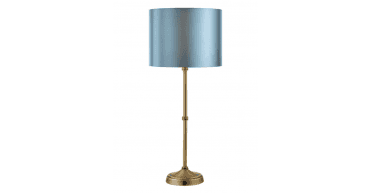 Elsa Blue Faux Silk Drum Shade 25cm