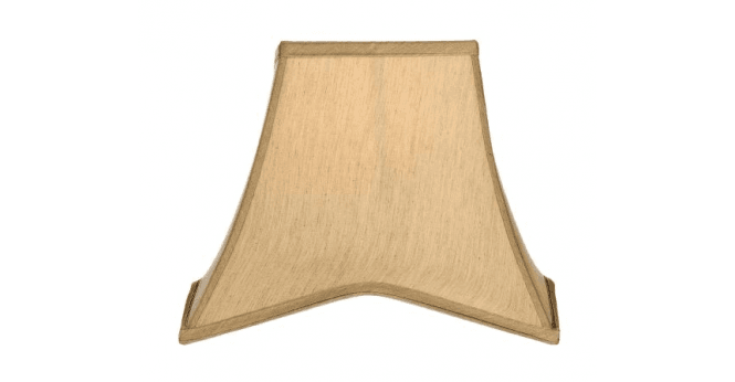 Där Lighting Emlyn Gold Faux Silk Tapered Square Shade 32cm