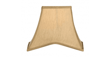 Emlyn Gold Faux Silk Tapered Square Shade 32cm