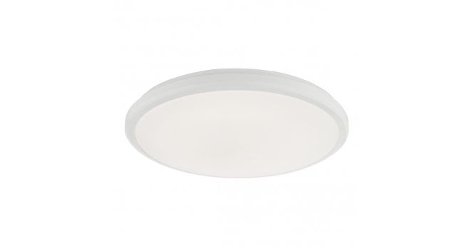 Där Lighting Emmett Bathroom Flush White Acrylic IP44 LED