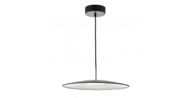 Enoch Pendant Matt Black & Stainless Steel LED