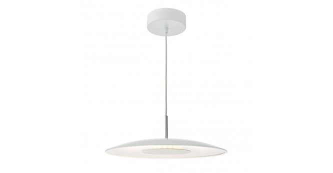 Där Lighting Enoch Pendant White Stainless Steel LED