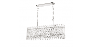 Entwine 10 Light Bar Pendant Polished Nickel and Crystal