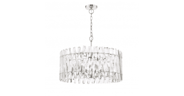 Entwine 8 Light Pendant Polished Nickel and Crystal