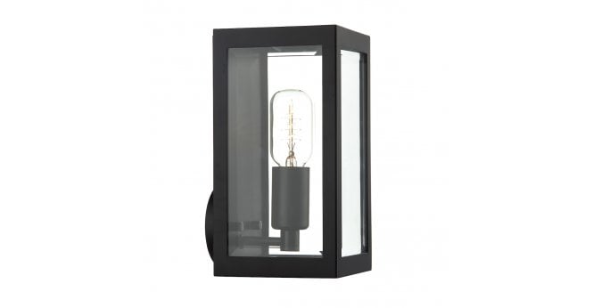Där Lighting Era Outdoor Wall Light Black Glass IP44