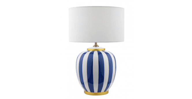 Där Lighting Erebus White Linen Drum Shade 35cm