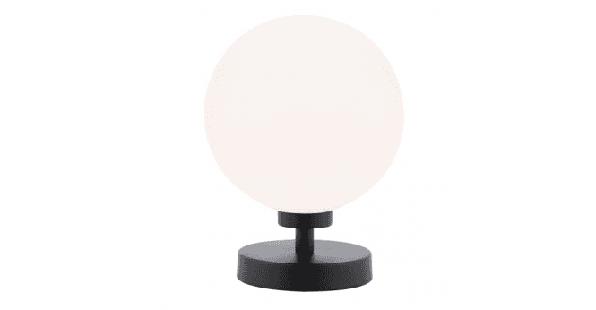 Där Lighting Esben Touch Table Lamp Matt Black With Opal Glass