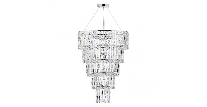 Där Lighting Escala 6 Light Round Crystal Pendant