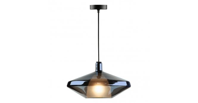 Där Lighting Esmeralda Large Pendant Blue & Opal Glass