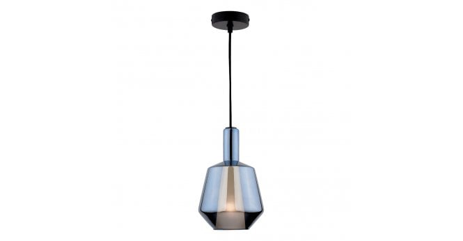 Där Lighting Esmeralda Small Pendant Blue Glass and Opal Glass