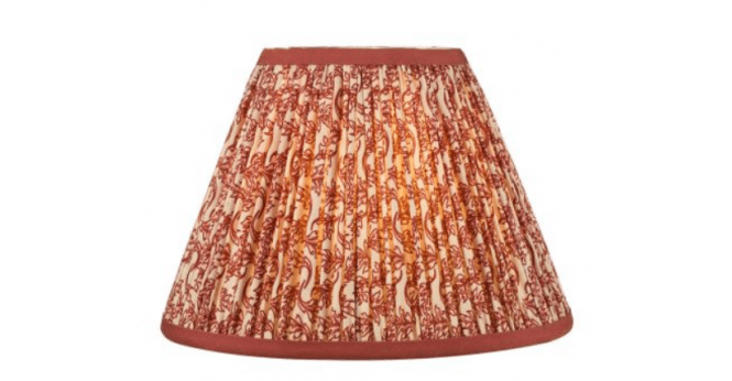 Där Lighting Esther Red Cotton Empire Shade 25cm