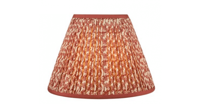 Där Lighting Esther Red Cotton Empire Shade 30cm