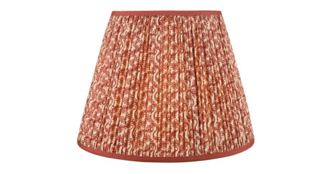 Där Lighting Esther Red Cotton Empire Shade 40cm
