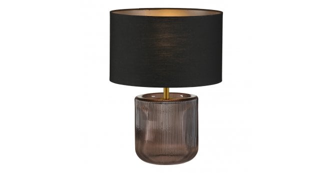 Där Lighting Etan Table Lamp Purple Glass With Shade