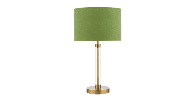 Där Lighting Etzel Green Linen Drum Shade 30cm