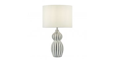 Evie Table Lamp White Ceramic Blue Ceramic