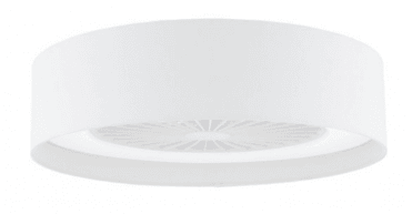 Fan White Faux Silk Drum Shade Only 50cm