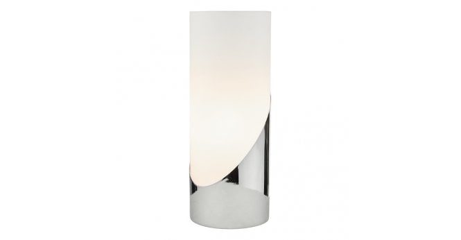 Där Lighting Faris Touch Table Lamp Polished Chrome Opal Glass
