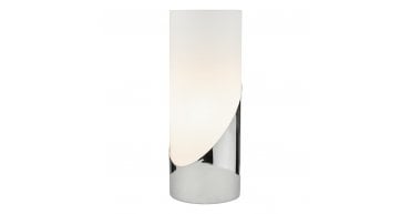 Faris Touch Table Lamp Polished Chrome Opal Glass