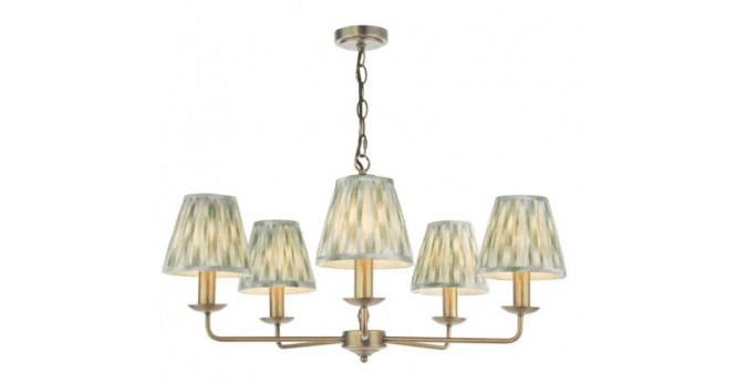 Där Lighting Favian 5 Light Pendant Matt Bronze With Shade