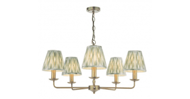 Favian 5 Light Pendant Matt Bronze With Shade