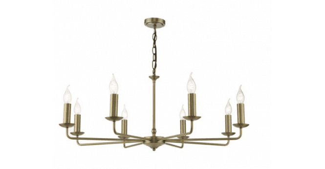 Där Lighting Favian 8 Light Pendant Matt Bronze Fitting Only