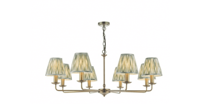 Där Lighting Favian 8 Light Pendant Matt Bronze With Shade