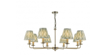 Favian 8 Light Pendant Matt Bronze With Shade