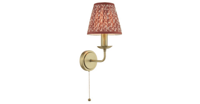Där Lighting Favian Wall Light Matt Bronze With Shade