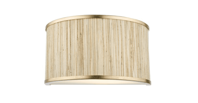 Där Lighting Fenella 2 Light Wall Light Gold Leaf and Seagrass