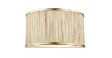 Fenella 2 Light Wall Light Gold Leaf and Seagrass