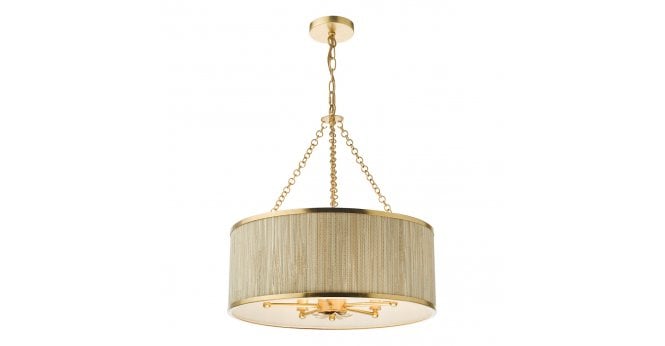 Där Lighting Fenella 5 Light Pendant Gold Leaf