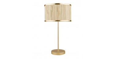 Fenella Table Lamp Gold Leaf With Seagrass Shade