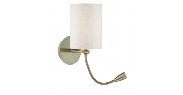 Feta Wall Light Antique Brass With Shade LED