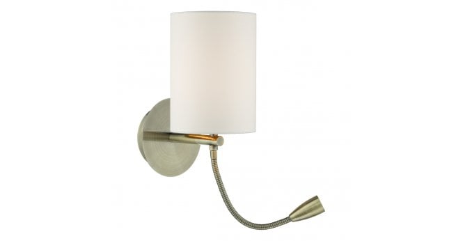 Där Lighting Feta Wall Light LED Antique Brass Base Only