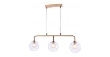 Feya 3 Light Bar Pendant Antique Bronze With Clear/Opal Glass