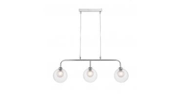 Feya 3 Light Bar Pendant Polished Chrome & Clear/Opal Glass
